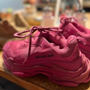 Balenciaga Fuchsia Athletic Shoes